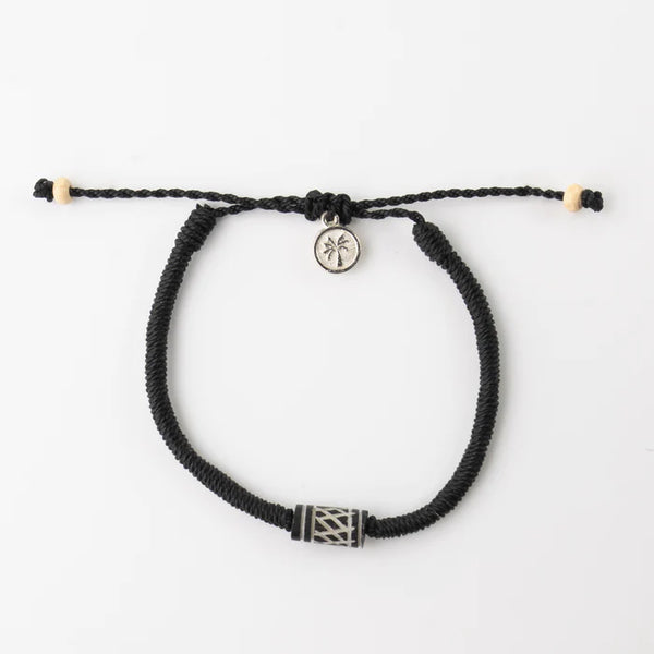Pineapple Island Braided Bracelet Black