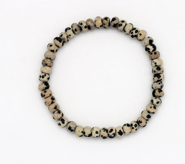 Alami Elastic Dalmatian Jasper Bracelet STO-023