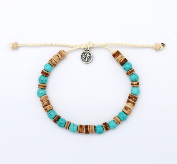 Kayu Natural Wooden Beaded Bracelet COCB-063