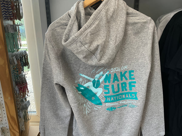 Wake and Surf Nationals Hoodie GREY/ BLUE