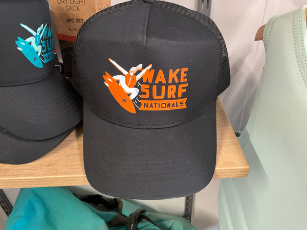 Wake and Surf Nationals CAP BLACK/ORANGE