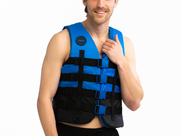 4 buckle life vest blue