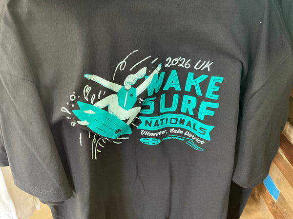 Wake and Surf Nationals T Shirt BLACK / BLUE