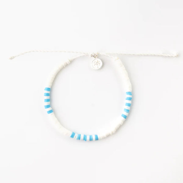 Blue and White Anklet