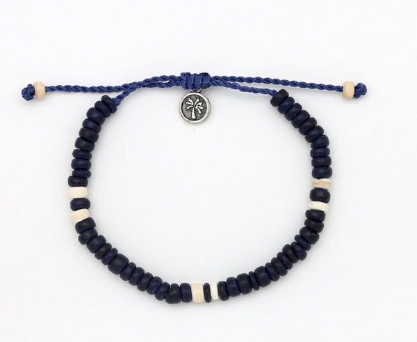 Katu Wooden Blue Anklet Coca-053