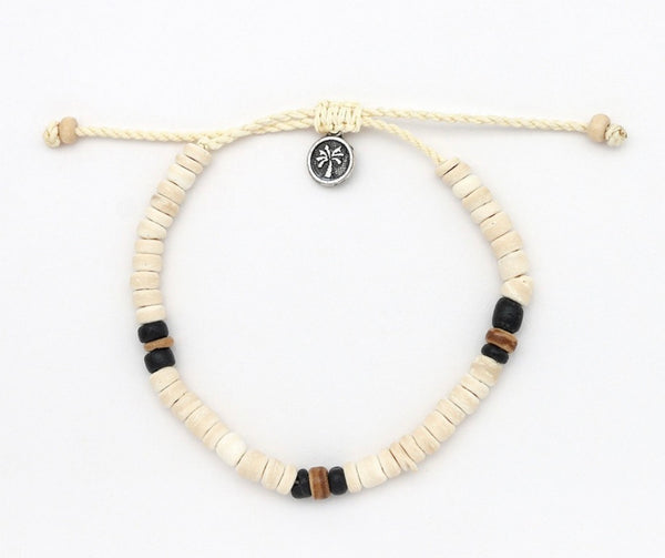 Katu Wooden White Anklet COCA-056