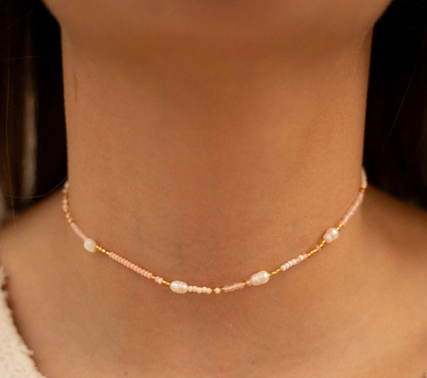 Giada Cinta Pearl Beaded Surf Necklace