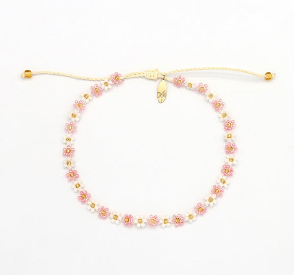 Kelopak daisy chain beaded anklet DZA-013