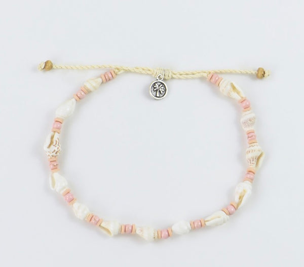 Koki Beach Pink Beaded Anklet LBE-163