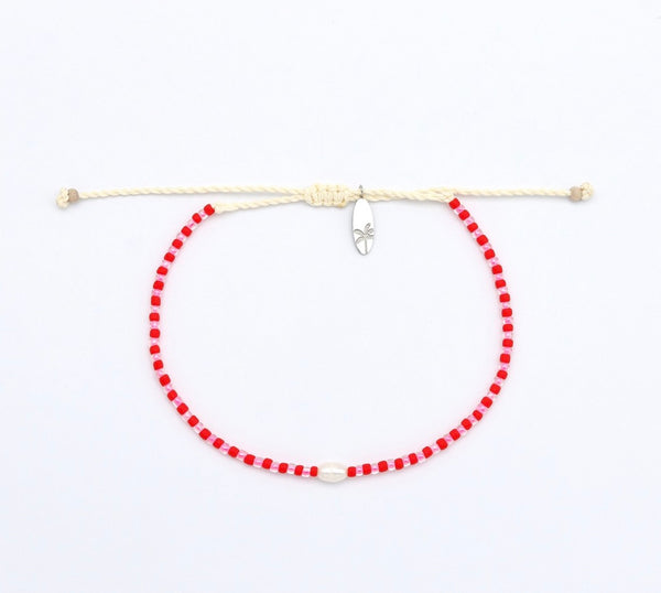 Mutiara Dainty Beaded Bracelet Pink PB-016