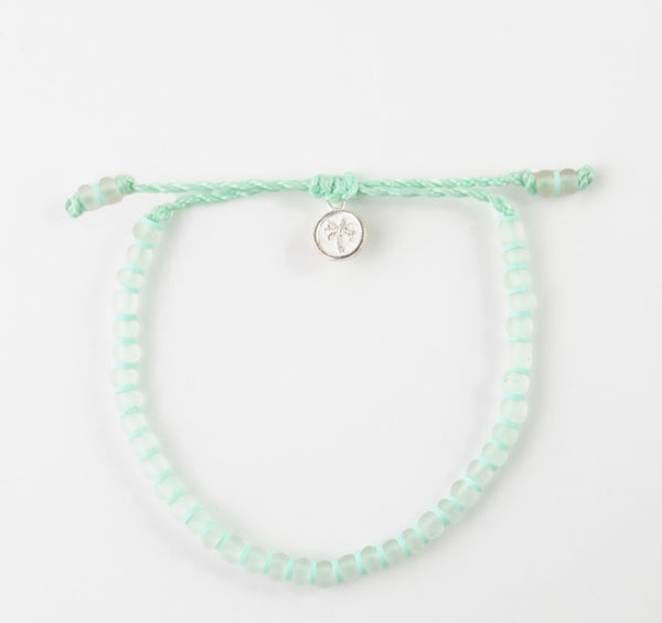 Marley Glass Beaded Bracelet Green GLBP-002