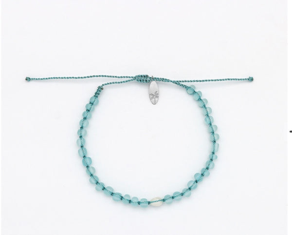 Oluolu Glitter Cord & Mother Of Pearl Bracelet GLBP-201-W