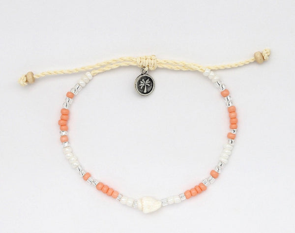 Ulua Beaded Orange Anklet LBE-161