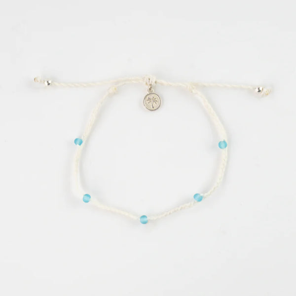 Ayana Seaglass Anklet White