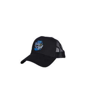 trucker hat black wake and surf